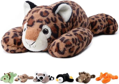Miniatura 9 de Niuniu Daddy - Peluche con peso de dinosaurio verde de 24 pulgadas, almohada corporal grande para bebés, niñas o niños, juguete de felpa como regalo
