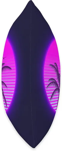 Miniatura 2 de Vaporwave 80s Retro Palm Tree Sunset Synthwave - Cojín de 15.7 x 15.7 in, multicolor
