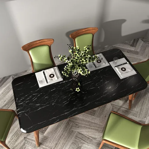 Miniatura 5 de Papel tapiz de mármol negro para despegar y pegar, papel de contacto de mármol de 35.4 x 196 pulgadas, para encimera, despegar y pegar, impermeable