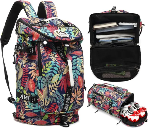 Miniatura 2 de gimnasio bolsa de lona mochila bolsa de lucha libre con compartimento para zapatos 4 tipos de método trasero impermeable deportes caminando portátil