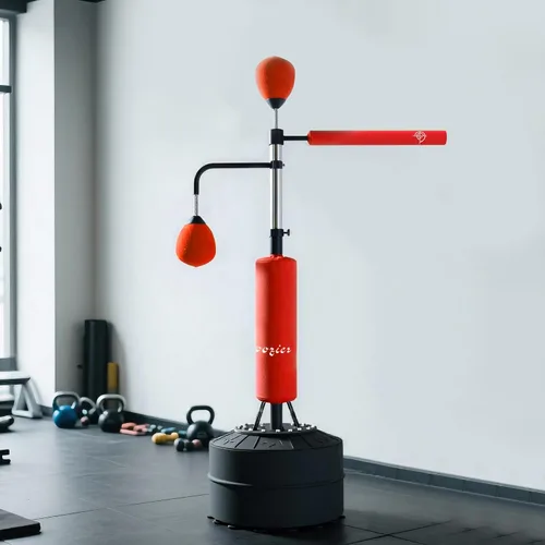 Miniatura 8 de Soozier 4-in-1 Punching Bag for Adults, Freestanding Boxing Bag with 2 Speed Bag, Boxing Training Equipment with 360° Relax Bar, Reflex Bag
