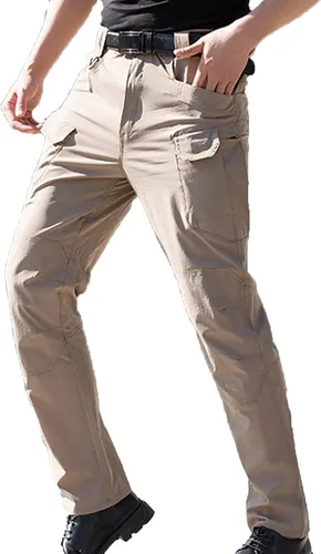 Blczomt Pantalones tácticos de asalto para hombre, resistentes al agua, pantalones de senderismo al aire libre, pantalones de trabajo grandes y altos