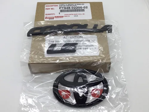 Miniatura 2 de Kit de superposición de emblema negro para Toyota Corolla LE Sedán 2020 en adelante, Set/Kit PT948-02200-02