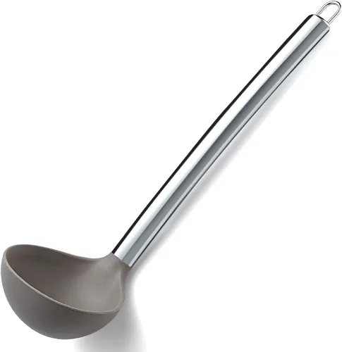 Berglander Cucharón, Cucharón de cocina de silicona antiadherente, cucharón de sopa, cucharón de cocina cuchara de sopa para cocinar, apto para