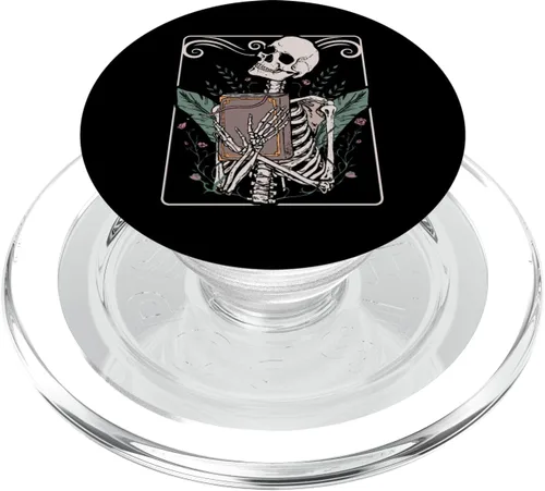 Carta del tarot, esqueleto nu gótico, oculto, bruja, satanismo, PopSockets MagSafe PopGrip para iPhone