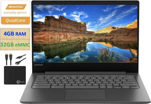 Lenovo Chromebook S330 2021 - Computadora portátil de 14 pulgadas para estudiantes de negocios, MediaTek de cuatro núcleos MT8173C 2.1GHz, 4 GB de
