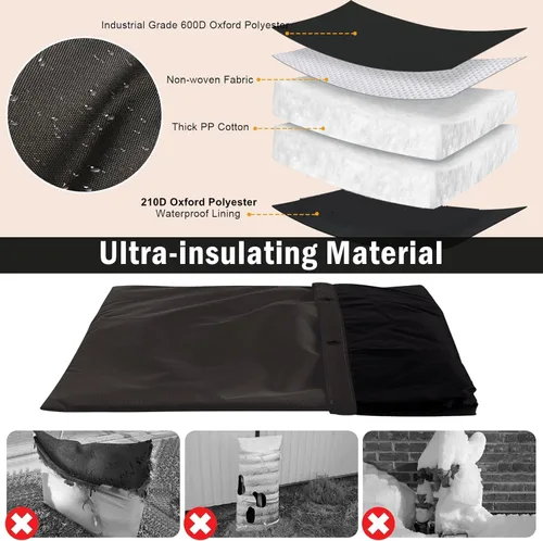 Miniatura 5 de Funda aislante de reflujo, bolsa aislante para válvula de rociador de agua, bomba de pozo, medidor de agua, prevención de reflujo, cubiertas