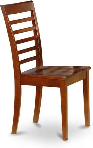 Miniatura 4 de East West Furniture PSML6D-MAH-W - Juego de mesa de comedor moderno de 6 piezas que contiene una mesa rectangular de madera con hoja de mariposa y 4