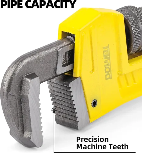 Miniatura 3 de DOWELL Llave de tubo de 10 pies - Llave de acero fundido confiable y duradera para un mantenimiento duradero de la tubería
