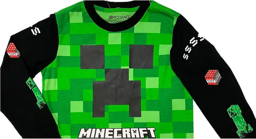 Miniatura 4 de Minecraft Creeper Boys Camiseta gráfica de manga larga
