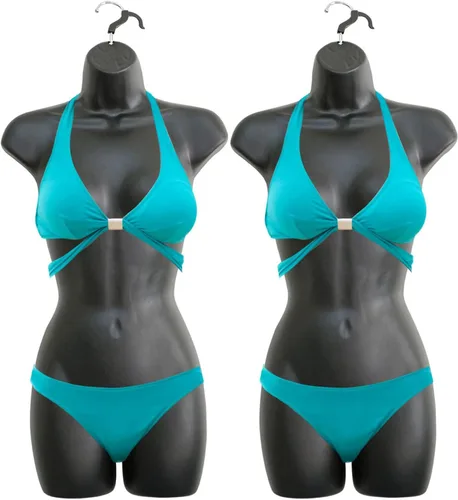 Miniatura 20 de Maniquí Femenino de Cadera de Torso Largo Espalda Hueca Cuerpo Apilable Forma de Vestido con Gancho Colgante para Exhibición de Camisetas, Encimera
