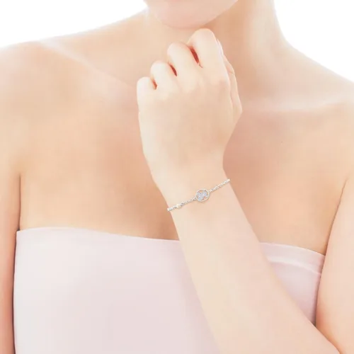 Miniatura 4 de TOUS Camee - Pulsera de plata de ley con oso y perla cultivada 0.197 in, Diseño 0.5 in