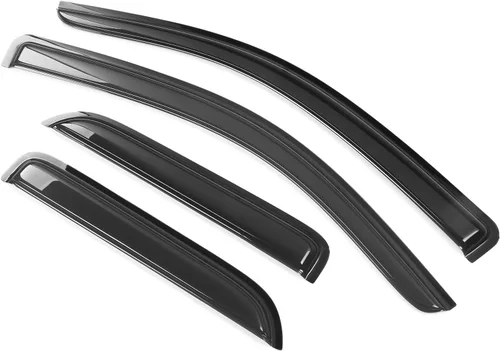 Miniatura 2 de IKON MOTORSPORTS Viseras para ventanas, compatibles con Chevrolet Silverado y GMC Sierra de cabina extendida 2014-2019, protectores de ventana