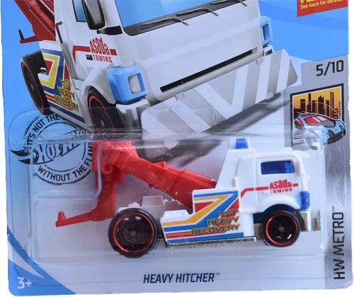 Miniatura 2 de Hot Wheels Metro Series 5/10 - Enganche pesado 129/250, blanco/rojo