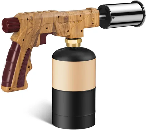 Semlos Antorcha de propano - Antorcha de cocina - Potente pistola de parrilla - Encendedor de carbón - Arrancador de fogata - Sous Vide - Soplete de