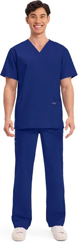 Miniatura 77 de Cherokee WW Professionals WW695 - Camisa de uniforme sanitario para hombre, con cuello en V