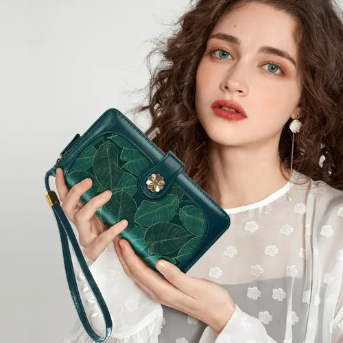 Miniatura 7 de Coco Rossi Billeteras para mujer con múltiples tarjetero, cartera de embrague, tarjetero, organizador de tarjetas para mujer con correa