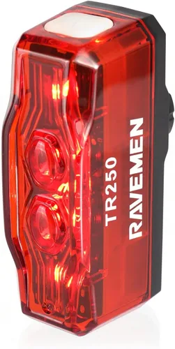 Miniatura 9 de RAVEMEN TR150/TR250 Bike Tail Light, 280° Visible Bike Rear Light with Brake Detection and Auto On Off Feature, 3 Mounting Options