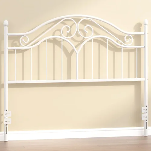 Elephance Cabecero para Marco de Cama Tamaño Queen, Cabecero de Metal de Cama con Plataforma Vintage Únicamente, Altura Ajustable, Resistente y