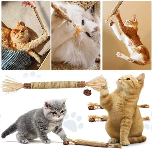 Miniatura 6 de Silvervine - Palitos dentales naturales Silvervine para gatos, resistentes a arañazos y mordeduras, juguete para gatos de interior y gatos adultos