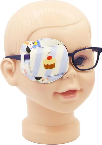 Miniatura 20 de Astropic Parche para ojos de algodón y seda 3D para niños, parche de ojos para niñas para gafas Parche médico para niños con ojo perezoso