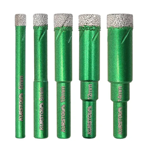 Miniatura 43 de Juego de brocas de diamante – Broca de azulejos de 1/4 5/16 pulgadas para azulejos de porcelana, cerámica, granito y mármol, vástago hexagonal