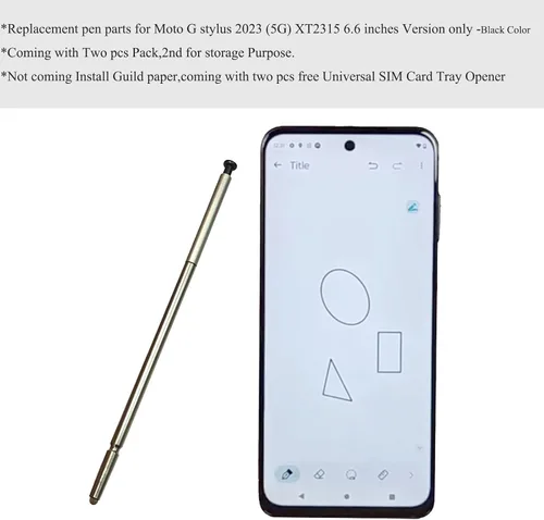Miniatura 3 de Paquete de 2 bolígrafos para Moto g Stylus (5G) 2023, XT2315, piezas de repuesto para Moto-rola Moto G Stylus (5G) 2023 XT2315 XT2315-5 de 6.5