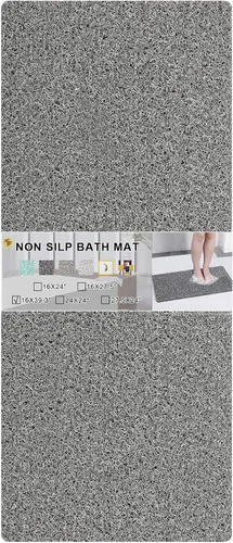 Miniatura 20 de Tapete antideslizante para bañera, tapete de baño antideslizante de 0.6 pulgadas, extra grueso, de secado rápido, tapete de ducha antideslizante