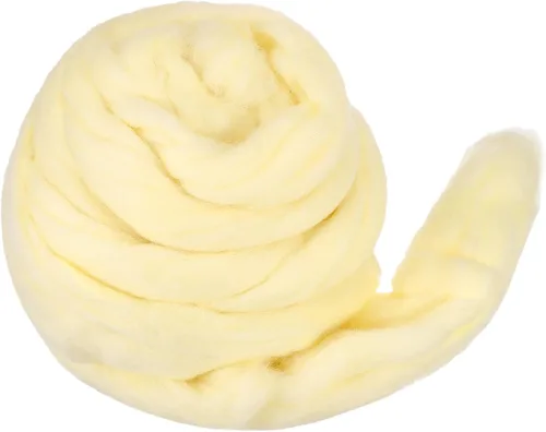 MECCANIXITY Hilo de lana para hilar, lana de fieltro suave, 4.23 onzas, hilo grueso puro para fieltro de aguja, manta de tejer, tejer, arte de Beige
