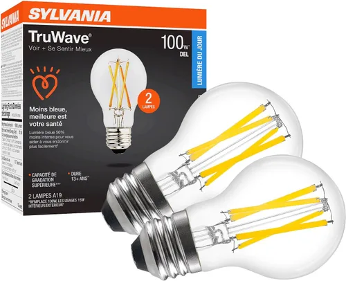 Miniatura 8 de Ledvance Sylvania - Bombilla LED Truwave Serie Natural, equivalente a 60 W, eficiente 8 W A19, base media, regulable, 800 lúmenes, 2700 K, blanco 60