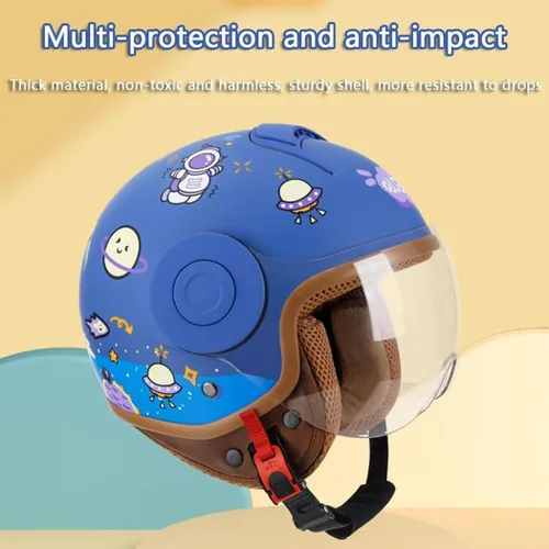 Miniatura 4 de Koliyn - Casco de motocicleta para niños aprobado por el Departamento de Transporte (DOT) - Casco medio para niños de 2 a 14 años - Niños y niñas