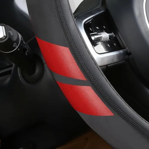 Miniatura 3 de Funda de cuero de microfibra para volante compatible con Dodge Challenger Charger Durango Avenger Ram