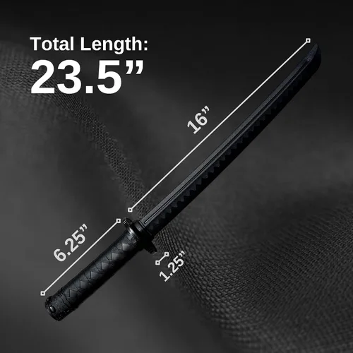 Miniatura 2 de E-BOGU Espada negra Katana de práctica de polipropileno (Hamon S-23.5")