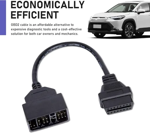 Miniatura 5 de Cable OBD2 de 22 pines OBD1 a 16 pines, adaptador de conversión funciona con herramientas de escáner OBD2, arnés de diagnóstico flexible