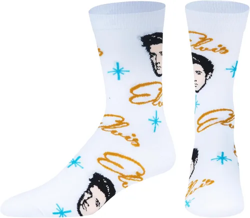 Miniatura 2 de Crazy Socks, Retro Elvis, King of Rock N Roll de los años 50, calcetines novedosos para adultos, Retro Elvis