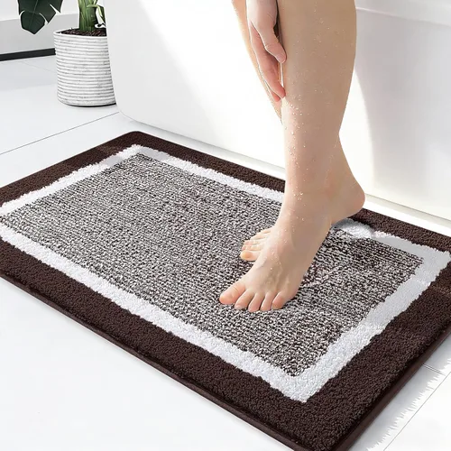 Miniatura 81 de OLANLY Alfombras de baño 24x16, tapete de baño de microfibra extra suave y absorbente, antideslizante, lavable a máquina, alfombra de baño esponjosa