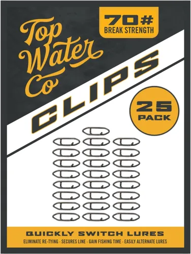 Clips de pesca de velocidad de Top Water Co. - Acero inoxidable duradero, conector de señuelo rápido (varios tamaños)