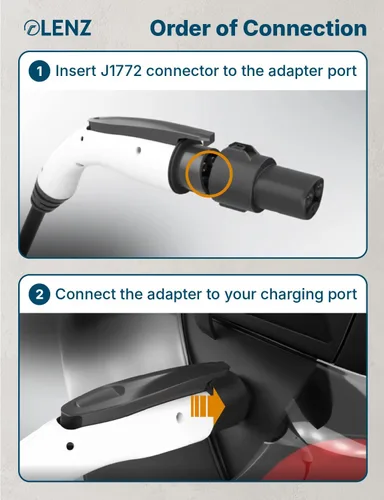 Miniatura 5 de LENZ Adaptador de carga J1772 para Tesla Model 3, Y, S, X y Cybertruck, certificado de seguridad, 80A/240V, ajuste óptimo, fácil instalación