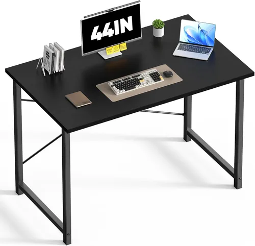 Miniatura 10 de DUMOS Escritorio pequeño para computadora de 31 pulgadas para oficina en casa, escritorios de juegos para dormitorio, mesa de trabajo de estudio