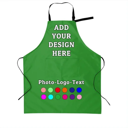 Miniatura 22 de Delantal personalizado para adultos, delantales personalizados con bolsillos, añade tu logotipo y foto, delantal impermeable ajustable personalizado