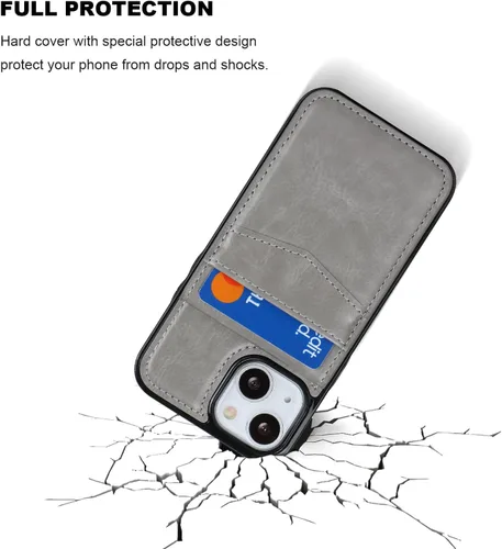 Miniatura 6 de KIHUWEY Funda compatible con iPhone 13 Mini de 5.4 pulgadas (gris)