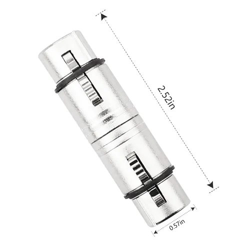 Miniatura 4 de XLR - Conector cambiador de género XLR hembra a 3 pines, paquete de 2 compatibles con micrófono, estéreo, mezclador XLRF a XLRF