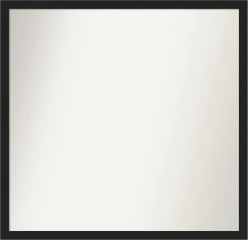 Miniatura 507 de Amanti Art Espejo de baño negro para sobre fregadero, 22 x 22 pulgadas, espejo de tocador cuadrado estrecho negro Avon, marco de madera casual