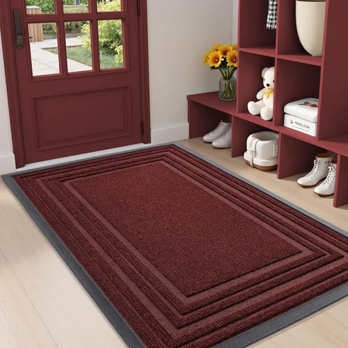 Miniatura 16 de Buganda Tapete para Puerta Delantera Entrada Interior y Exterior, Tapetes de Goma Natural Antideslizantes, Fácil de Limpiar, Perfil Bajo, Atrapa
