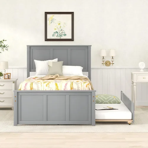Miniatura 10 de Bellemave Cama individual con cajones, plataforma de madera con cabecero y estribo, cama capitán de madera para niños, niñas, niños, adolescentes
