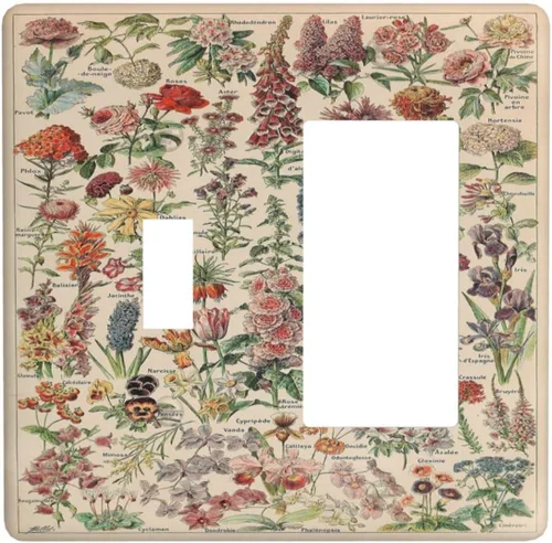 Miniatura 50 de Cubiertas Decorativas para Placas de Interruptor Boho Country Eucalipto Rústico Acuarela Hojas Verdes 2 Gang Placa de Pared Cubierta de Placa