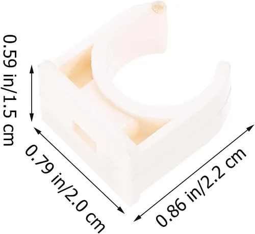 Miniatura 3 de Yardwe Abrazaderas de tubo de PVC de 1/2 pulgada, 200 piezas de soporte de tubo blanco en forma de U para fontanería, gas, instalación de agua