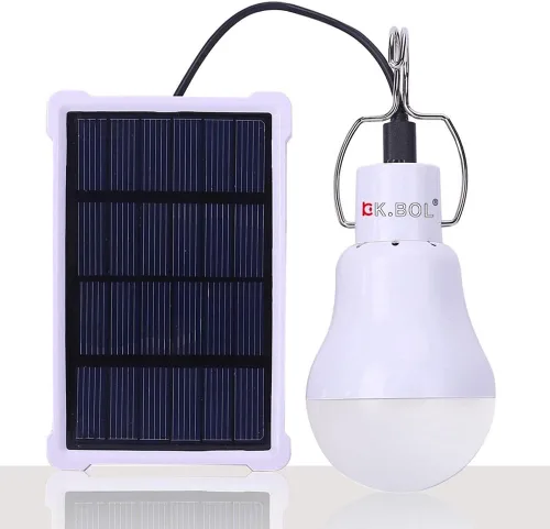 lámpara solar, foco de luz LED portátil, lámpara de luz LED portátil solar, recargable. Lámpara para el hogar, interior, exterior, emergencia,