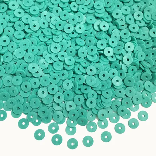 Miniatura 14 de 5000 cuentas de arcilla blanca, arcilla polimérica Heishi, cuentas espaciadoras planas redondas para pulseras, aretes, collares, manualidades hechas