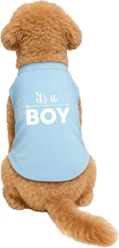 Miniatura 2 de Camiseta It's A Boy Dog Razas sin mangas Revelación de género Anuncio de bebé Niño o niña Azul claro, XS 422